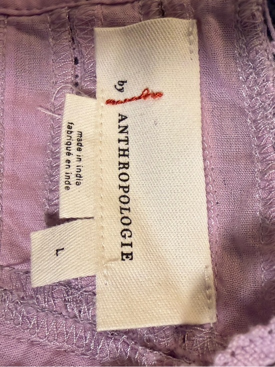 Anthropologie Lavender Lace-Trim Peasant Blouse - Picture 4 of 6